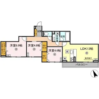 DーKISARIA EI【1階】の間取り