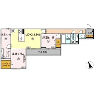 DーKISARIA EI【2階】の間取り