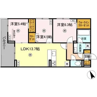 DーKISARIA EI【2階】の間取り