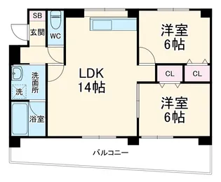 サンシャイン本郷B棟【B5号室】の間取り