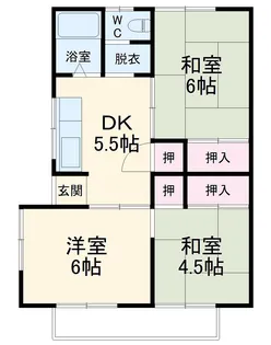 スカイコーポⅠ【1階】の間取り