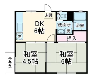 福西ハイツ【1階】の間取り