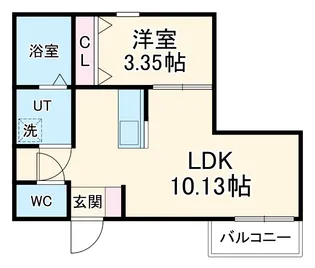 カーササクラーレ【1階】の間取り