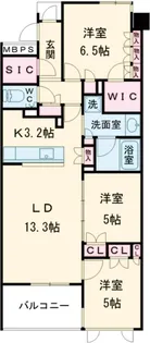 クリオ東小金井パークフロント【704号室】の間取り
