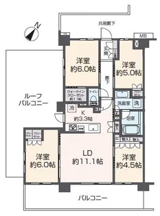 ジオ八潮イーストレジデンス【7階】の間取り