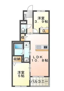 Hale Pueo【101号室】の間取り