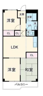 里水マンションA【3階】の間取り