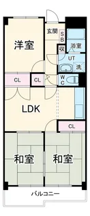 里水マンションB【3階】の間取り