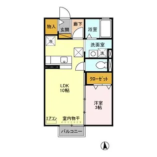 グラシューズ B棟【1階】の間取り