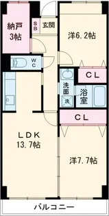 目黒本町マンション【1階】の間取り