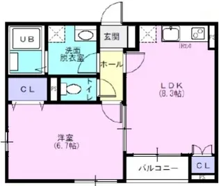アルプス【1階】の間取り