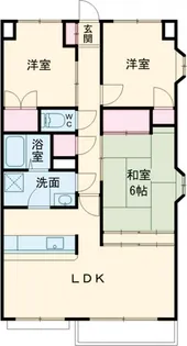 グランドアーク若松【411号室】の間取り