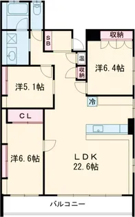 ヒルサイドガーデン【3階】の間取り