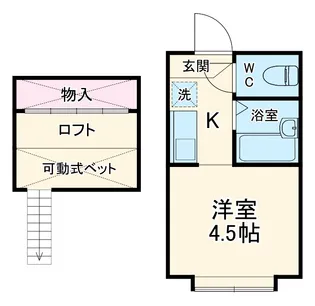 パンシオン淵野辺A【103号室】の間取り