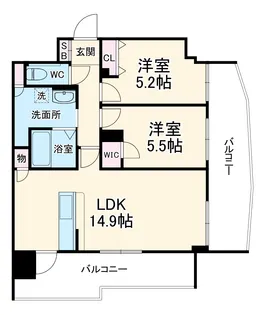 BRILLIANT VIEW CENTRAL PARK【9階】の間取り