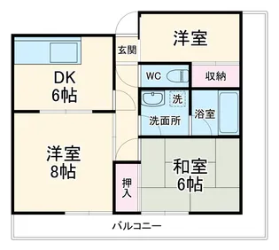 INOVE厚木【6階】の間取り