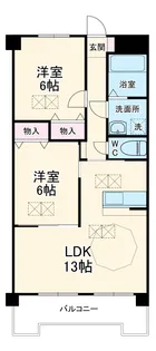 グロワール・エーリ弐番館【307号室】の間取り