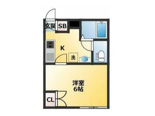 新宿早稲田鶴巻町IMAハウス【3階】の間取り