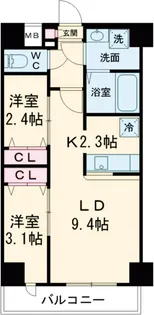 メイクスアート五反野【5階】の間取り