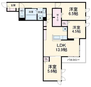チェントラーレ【1階】の間取り