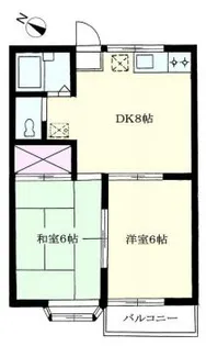 内田ハイツ・Ⅱ【1階】の間取り