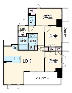 ウエリス瑞穂公園【3階】の間取り