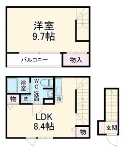 ベックアパートメント東川口【2階】の間取り