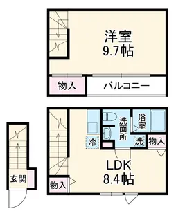 ベックアパートメント東川口【2階】の間取り