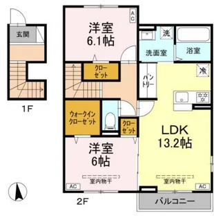 オリエンタルドエルⅡ【2階】の間取り