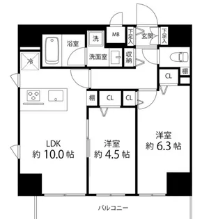SAION町屋【10階】の間取り