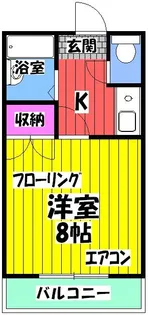 山小屋三井ハイツ【203号室】の間取り