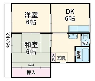 タカノマンション【206号室】の間取り