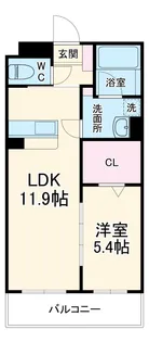 Lusora Osato【1階】の間取り