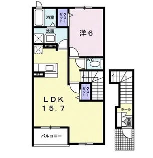 プティ アンジェ【2階】の間取り