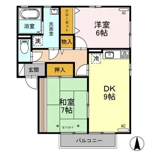 ガーデンハイツ21【1階】の間取り