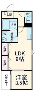 LECOCON四日市Ⅶ【1階】の間取り