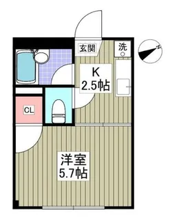 リエス伊勢原【206号室】の間取り