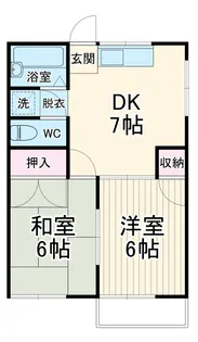 コーポサンライトⅡ【2階】の間取り
