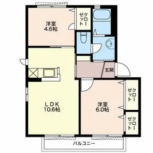 サンセール羽鳥【1階】の間取り