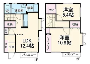 フローラ城北 【000B号室】の間取り