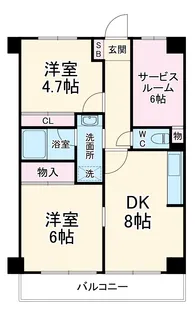 ヴァンハウス本厚木【307号室】の間取り