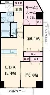 デラーノ【3階】の間取り