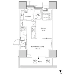 ザ・パークハビオ北千住【3階】の間取り