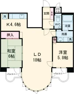 ルネ小岩ガーデンハウス【302号室】の間取り