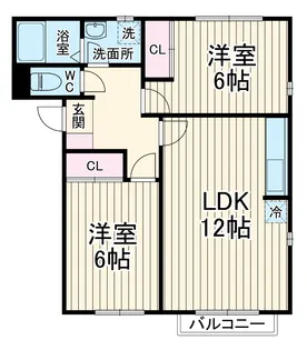 Grace E棟【2階】の間取り