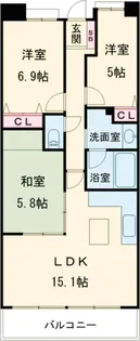 アパガーデンズ高崎駅前【6階】の間取り