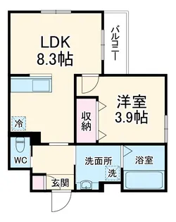 Crecia一宮Ⅲ【1階】の間取り