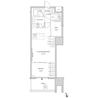 ザ・パークハビオ北千住【8階】の間取り