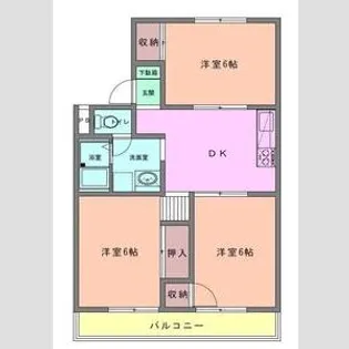 シャルムKフレール【1階】の間取り
