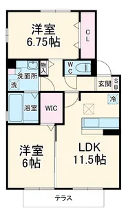 リバーベル【1階】の間取り